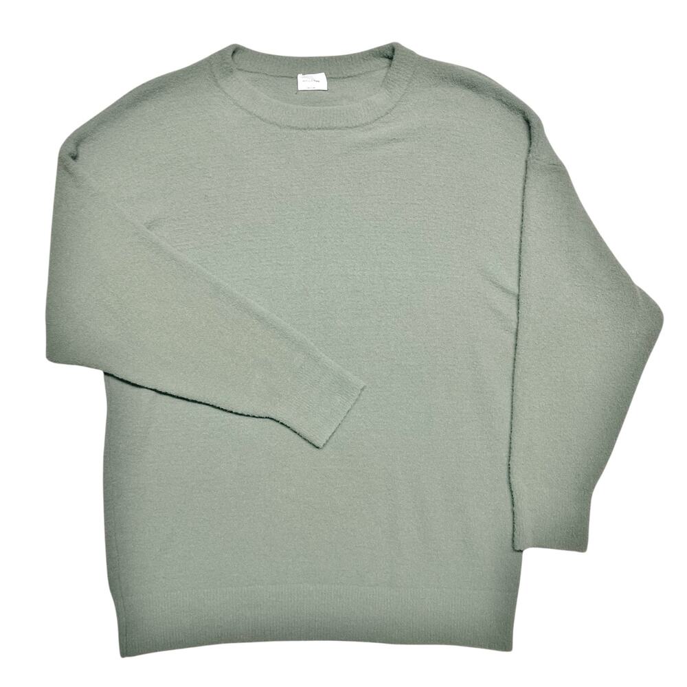 ARITZIA WILFRED FREE Hush Knit Ginkgo Fuzzy Oversized Sweater Army Green Size L